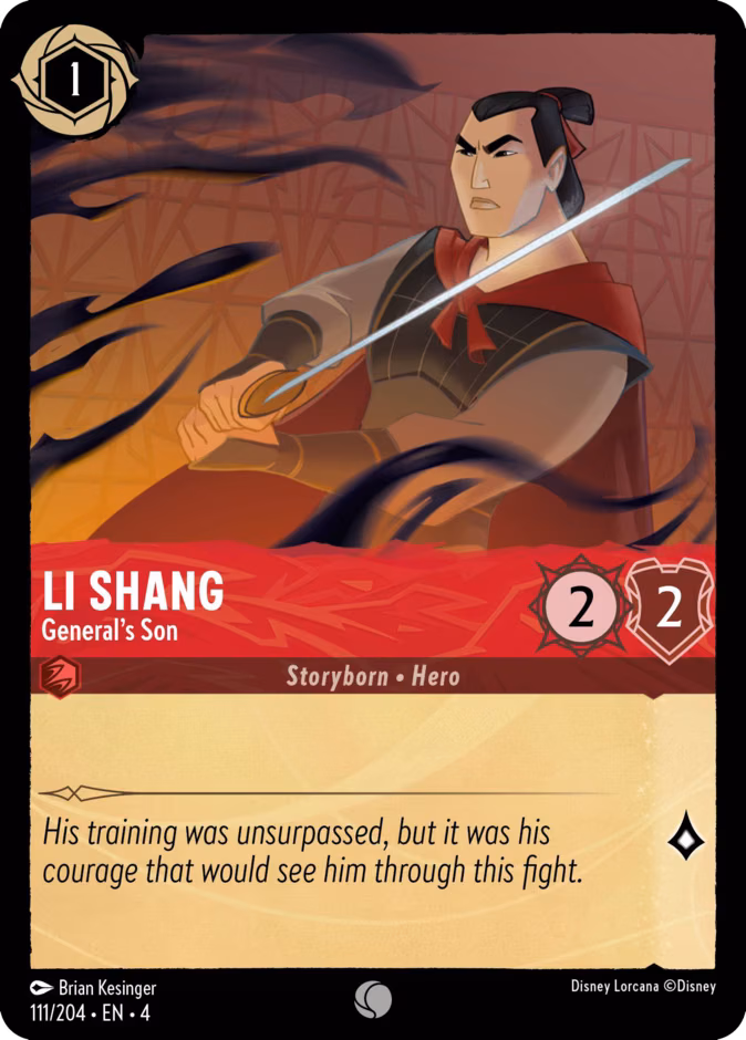 Li Shang - General’s Son Lorcana card (111/204, Ursula's Return)