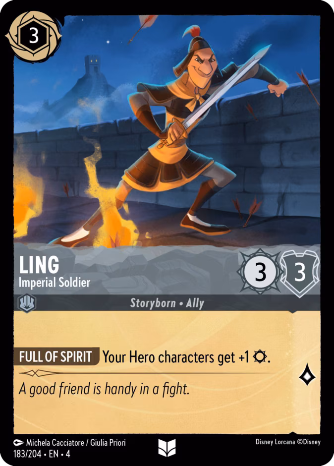 Ling - Imperial Soldier Lorcana card (183/204, Ursula's Return)