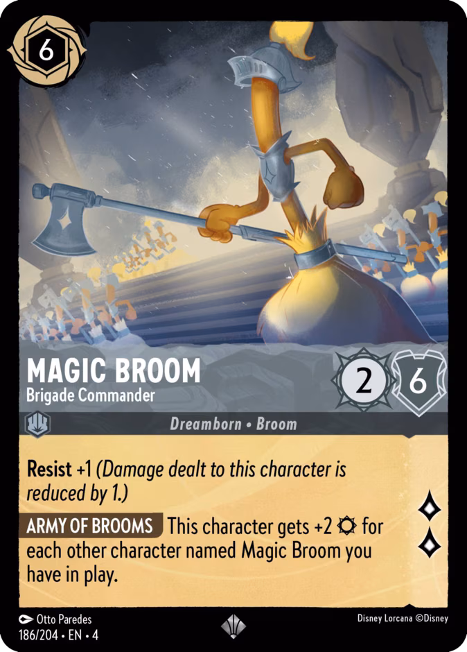 Magic Broom - Brigade Commander Lorcana card (186/204, Ursula's Return)