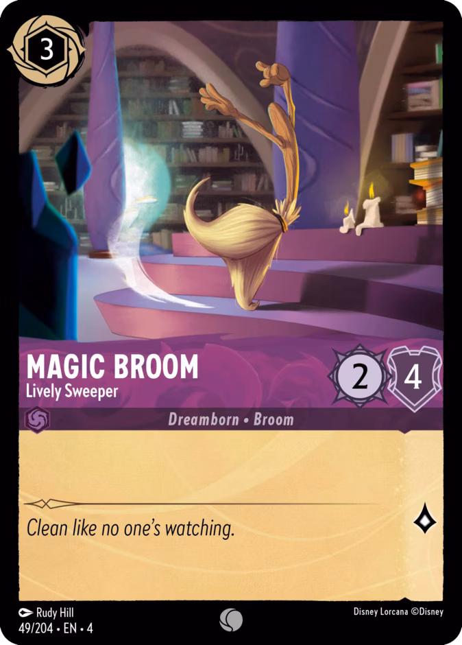 Magic Broom - Lively Sweeper Lorcana card (49/204, Ursula's Return)