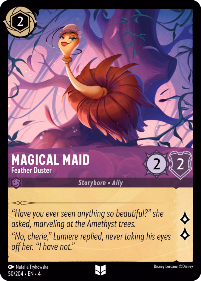 Magical Maid - Feather Duster Lorcana card (50/204, Ursula's Return)