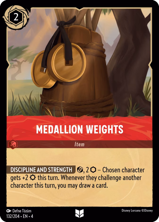 Medallion Weights Lorcana card (132/204, Ursula's Return)