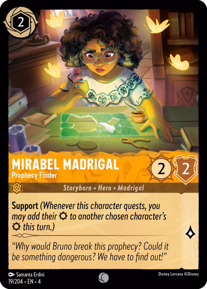 Mirabel Madrigal - Prophecy Finder Lorcana card (19/204, Ursula's Return)