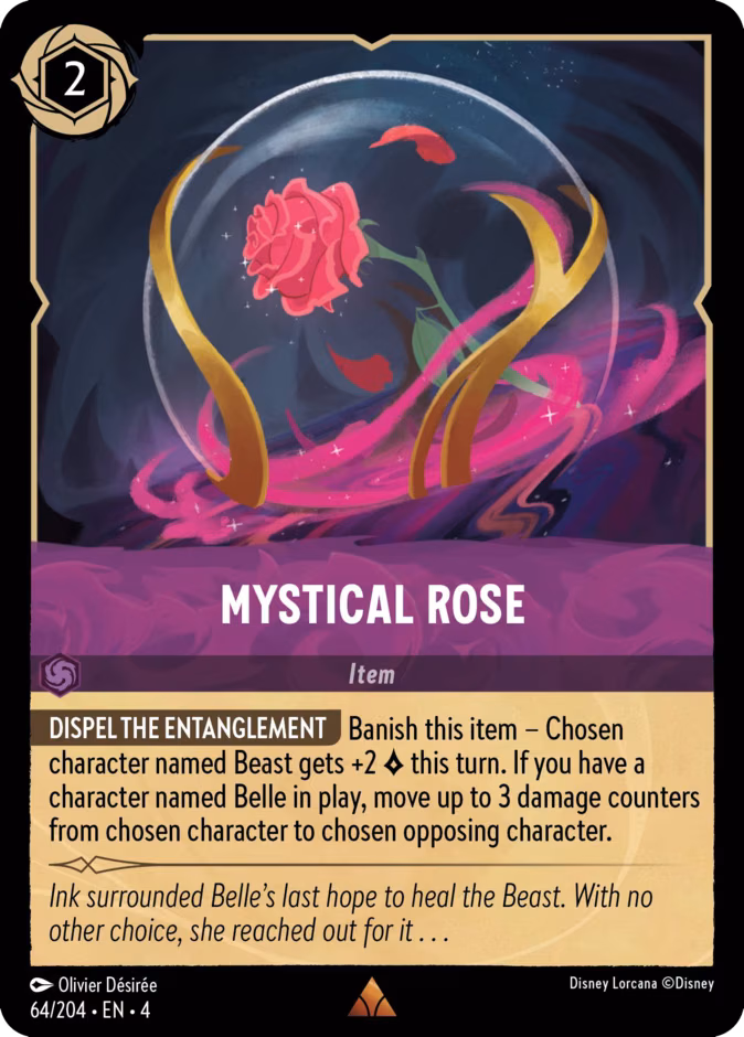 Mystical Rose Lorcana card (64/204, Ursula's Return)