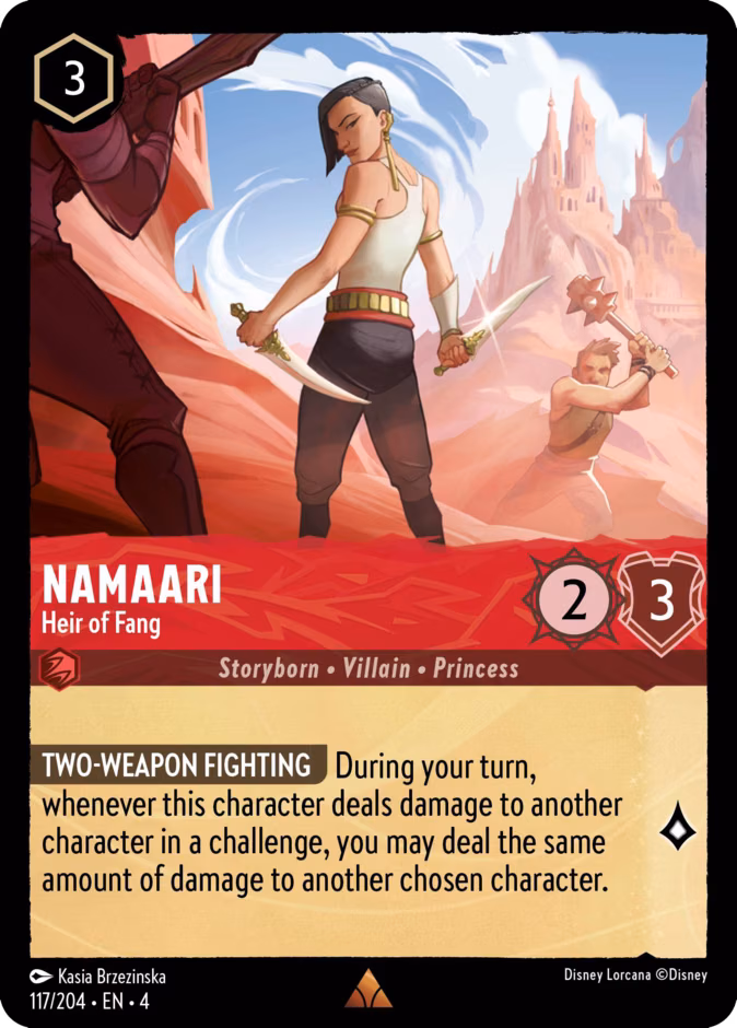 Namaari - Heir of Fang Lorcana card (117/204, Ursula's Return)