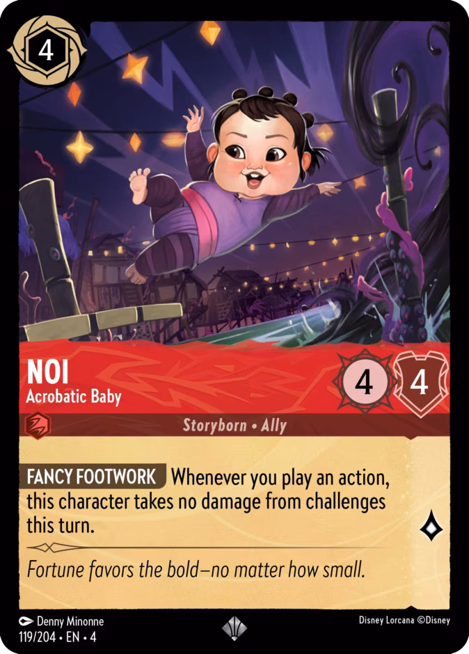 Noi - Acrobatic Baby Lorcana card (119/204, Ursula's Return)