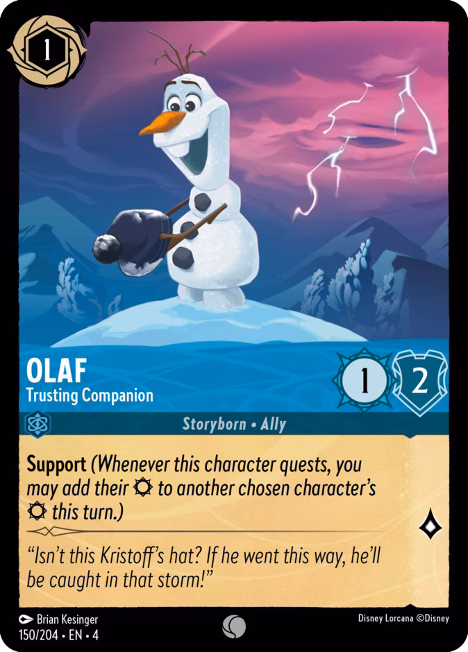 Olaf - Trusting Companion Lorcana card (150/204, Ursula's Return)