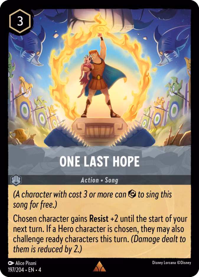 One Last Hope Lorcana card (197/204, Ursula's Return)