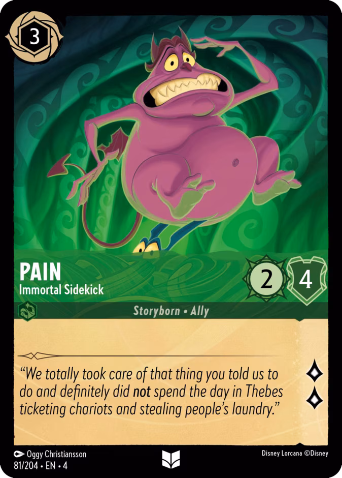 Pain - Immortal Sidekick Lorcana card (81/204, Ursula's Return)