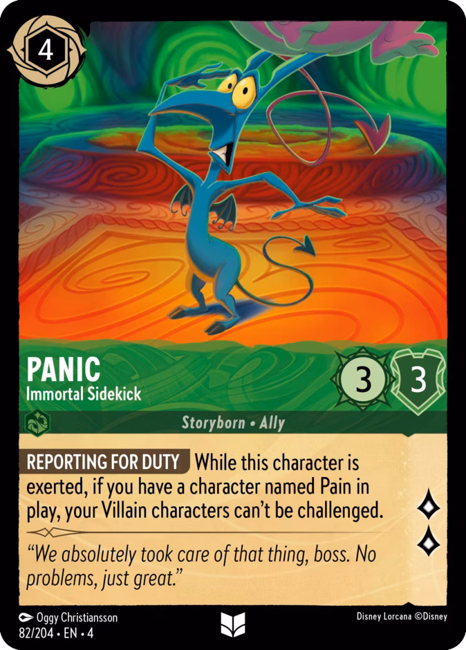 Panic - Immortal Sidekick Lorcana card (82/204, Ursula's Return)