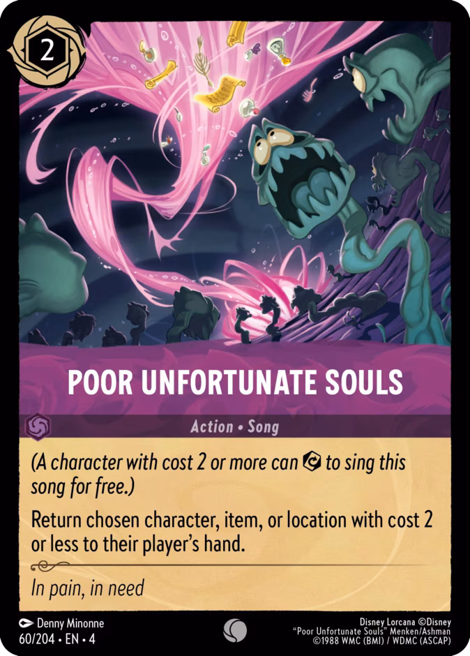 Poor Unfortunate Souls Lorcana card (60/204, Ursula's Return)