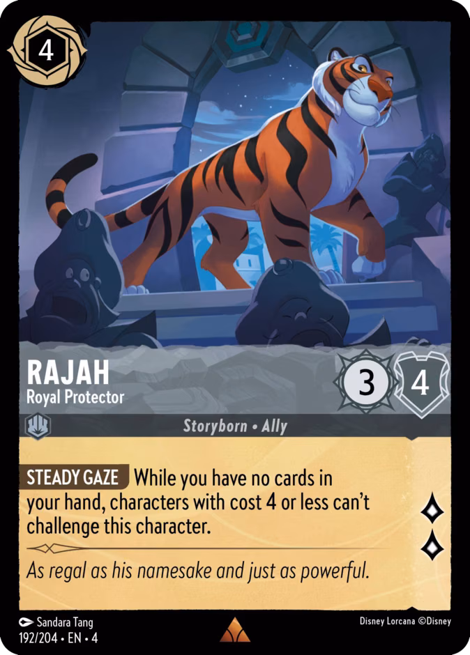 Rajah - Royal Protector Lorcana card (192/204, Ursula's Return)