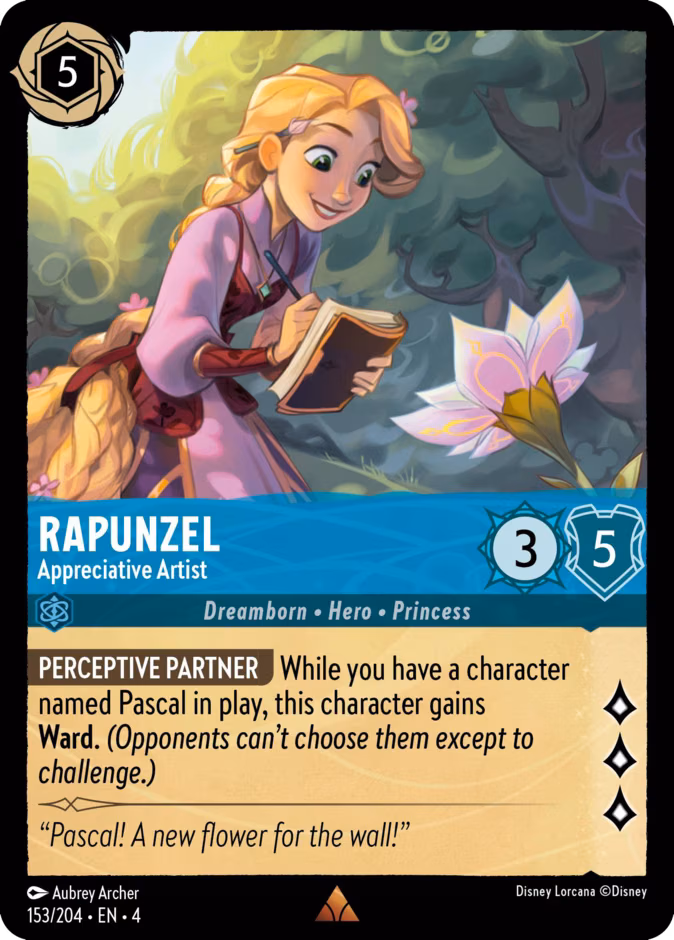 Rapunzel - Appreciative Artist Lorcana card (153/204, Ursula's Return)