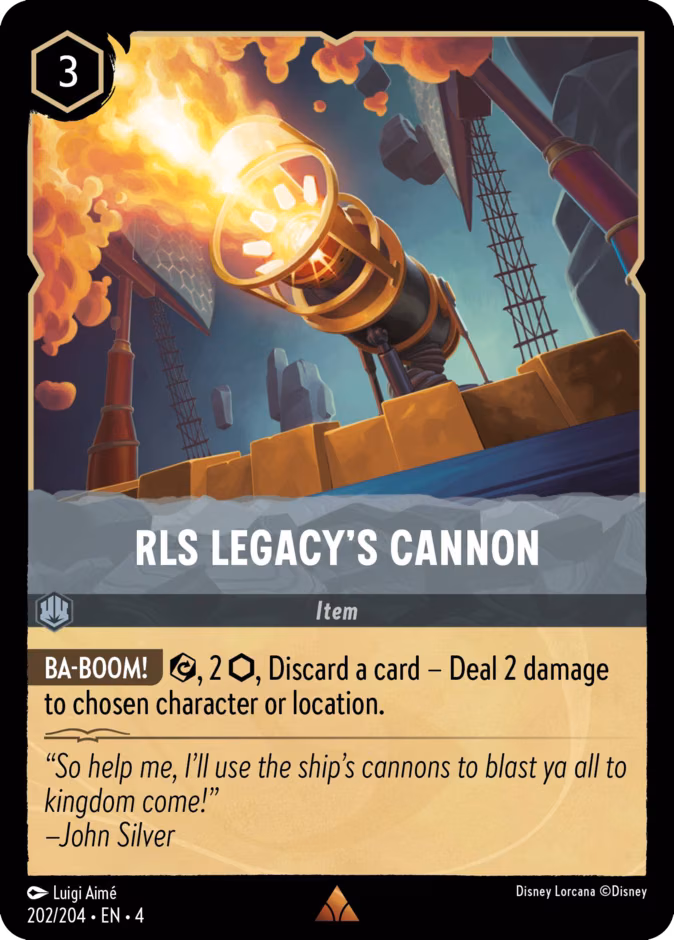 RLS Legacy's Cannon Lorcana card (202/204, Ursula's Return)