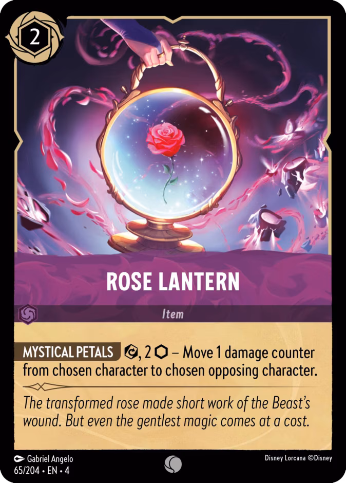 Rose Lantern Lorcana card (65/204, Ursula's Return)