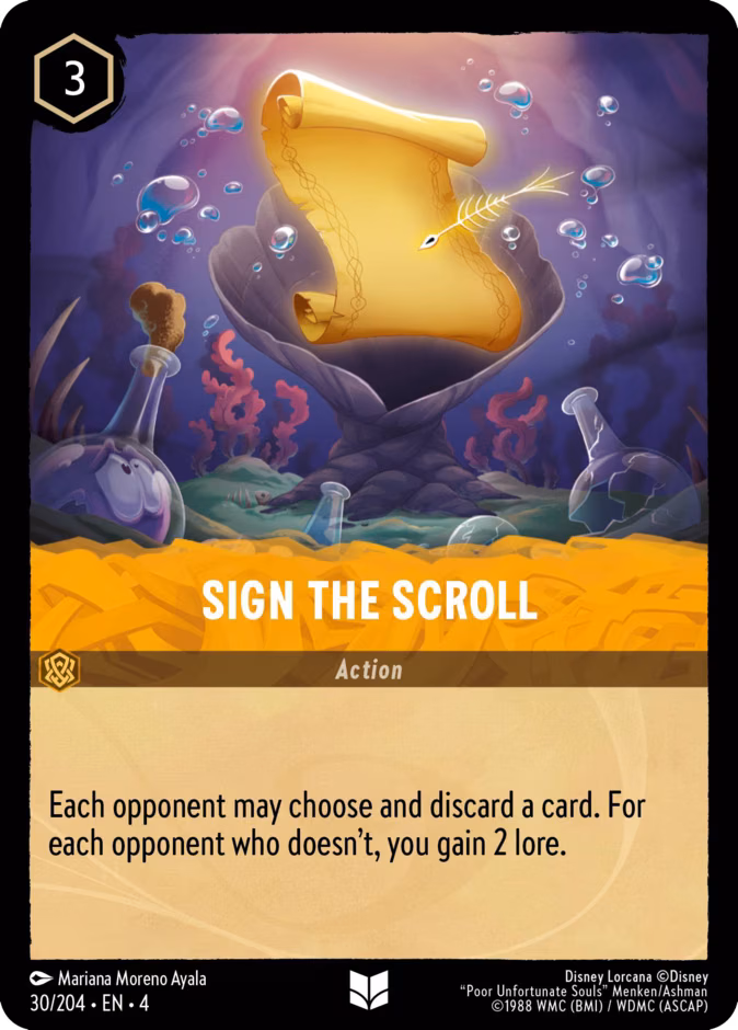 Sign the Scroll Lorcana card (30/204, Ursula's Return)