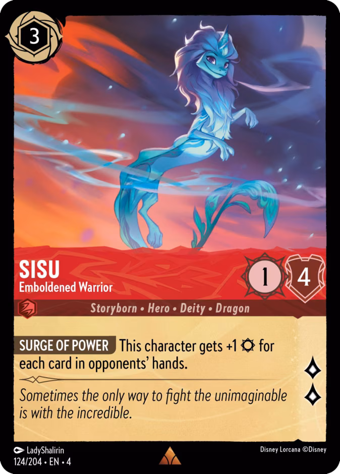 Sisu - Emboldened Warrior Lorcana card (124/204, Ursula's Return)