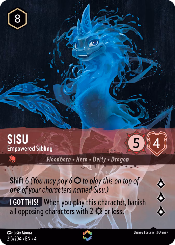 Sisu - Empowered Sibling Lorcana card (215/204, Ursula's Return)