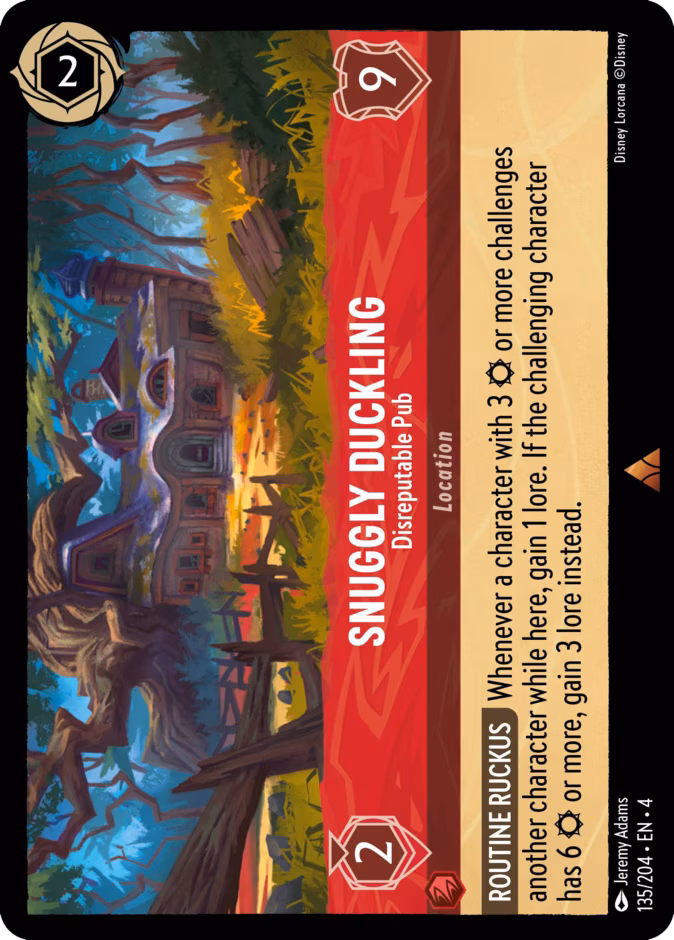 Snuggly Duckling - Disreputable Pub Lorcana card (135/204, Ursula's Return)