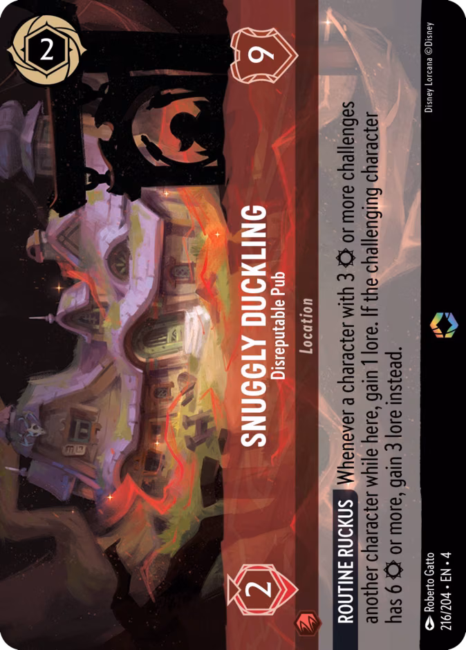 Snuggly Duckling - Disreputable Pub Lorcana card (216/204, Ursula's Return)