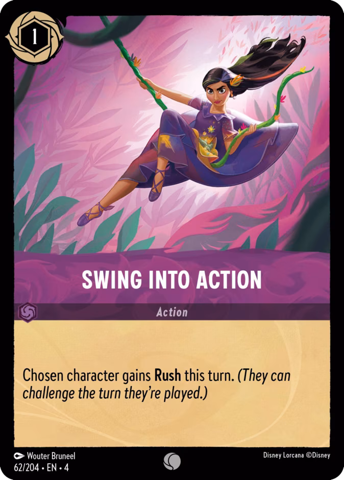 Swing into Action Lorcana card (62/204, Ursula's Return)