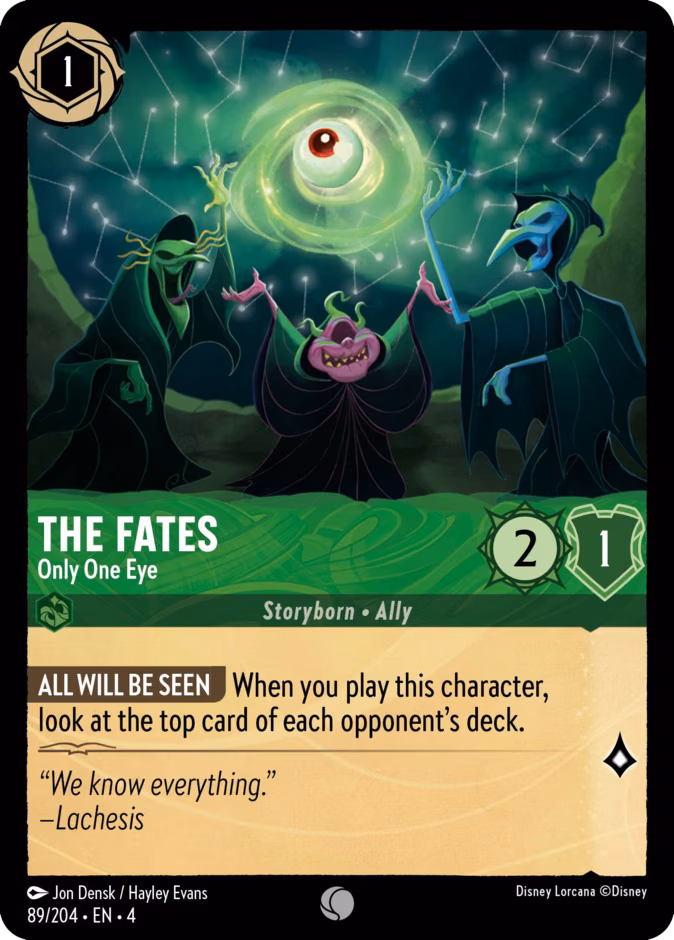The Fates - Only One Eye Lorcana card (89/204, Ursula's Return)