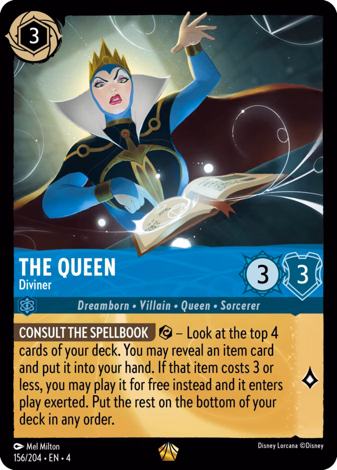 The Queen - Diviner Lorcana card (156/204, Ursula's Return)