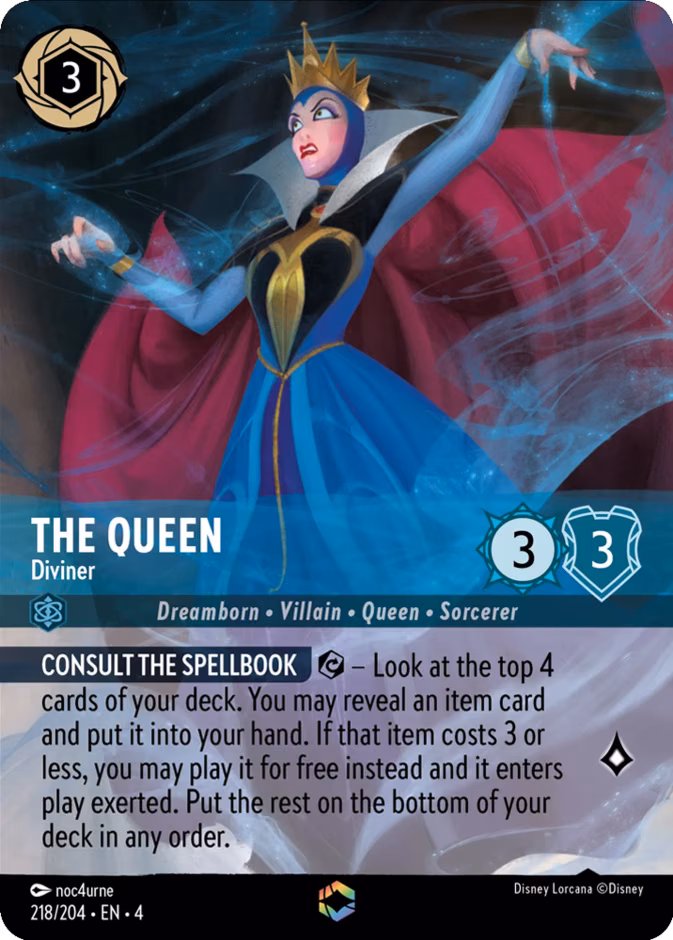 The Queen - Diviner Lorcana card (218/204, Ursula's Return)