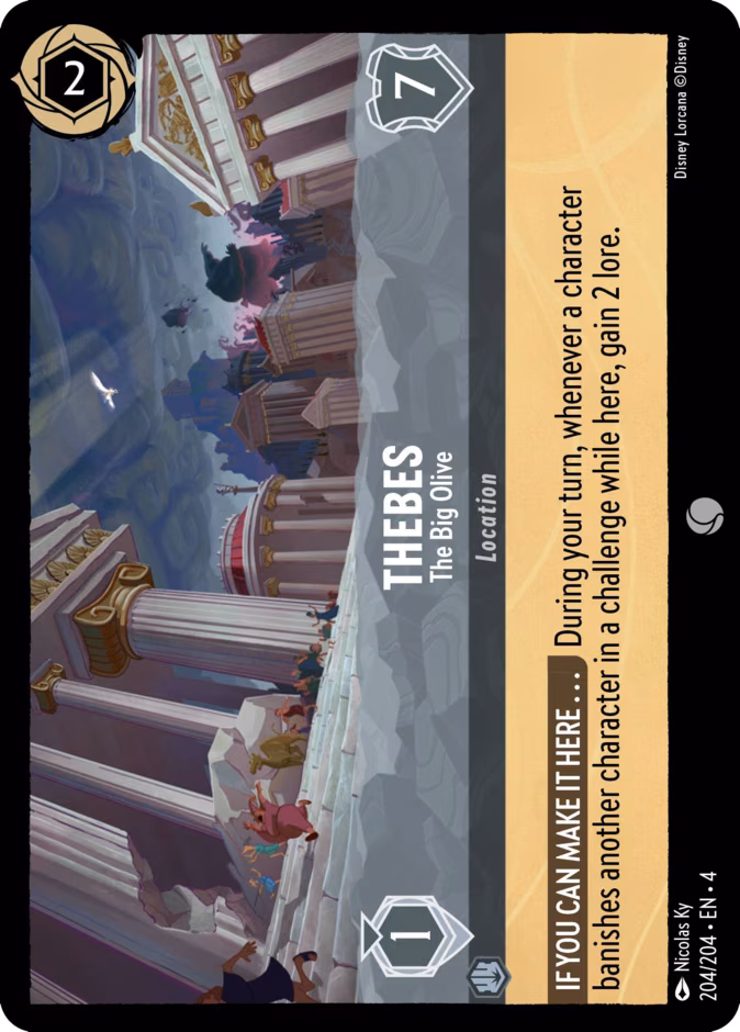 Thebes - The Big Olive Lorcana card (204/204, Ursula's Return)
