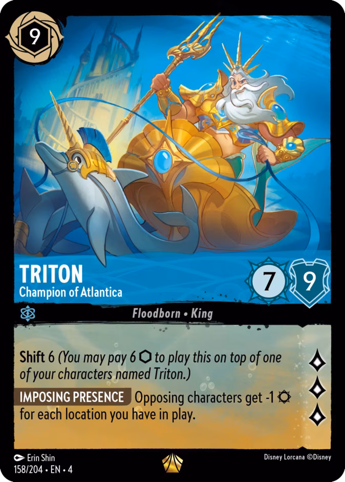 Triton - Champion of Atlantica Lorcana card (158/204, Ursula's Return)
