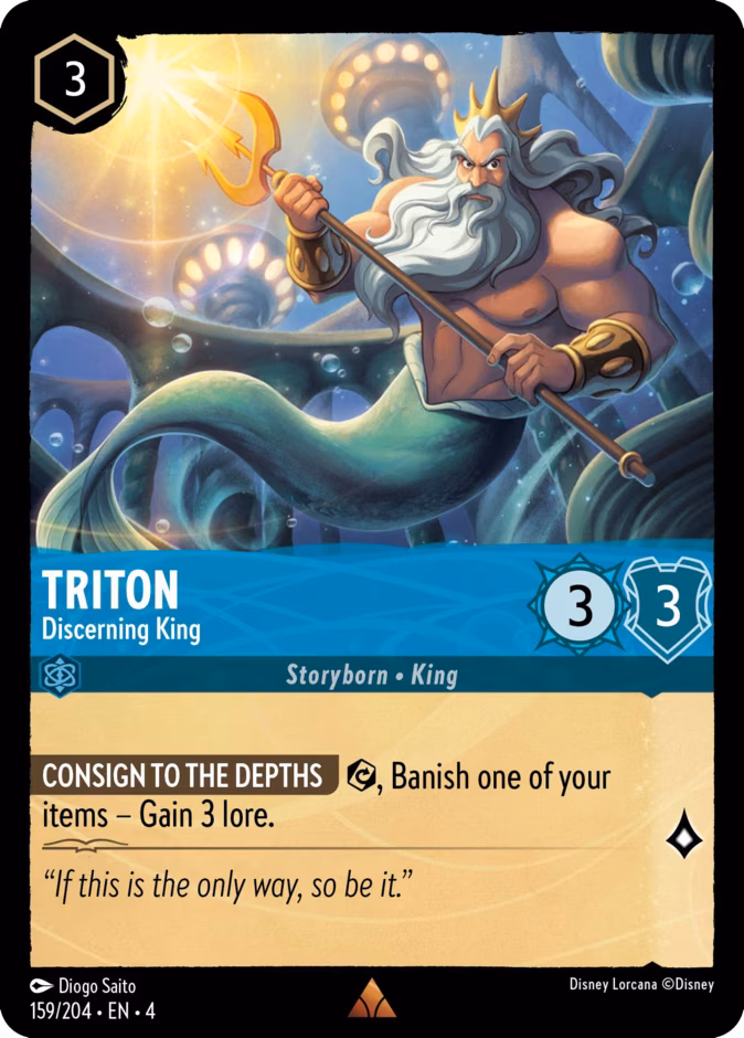 Triton - Discerning King Lorcana card (159/204, Ursula's Return)