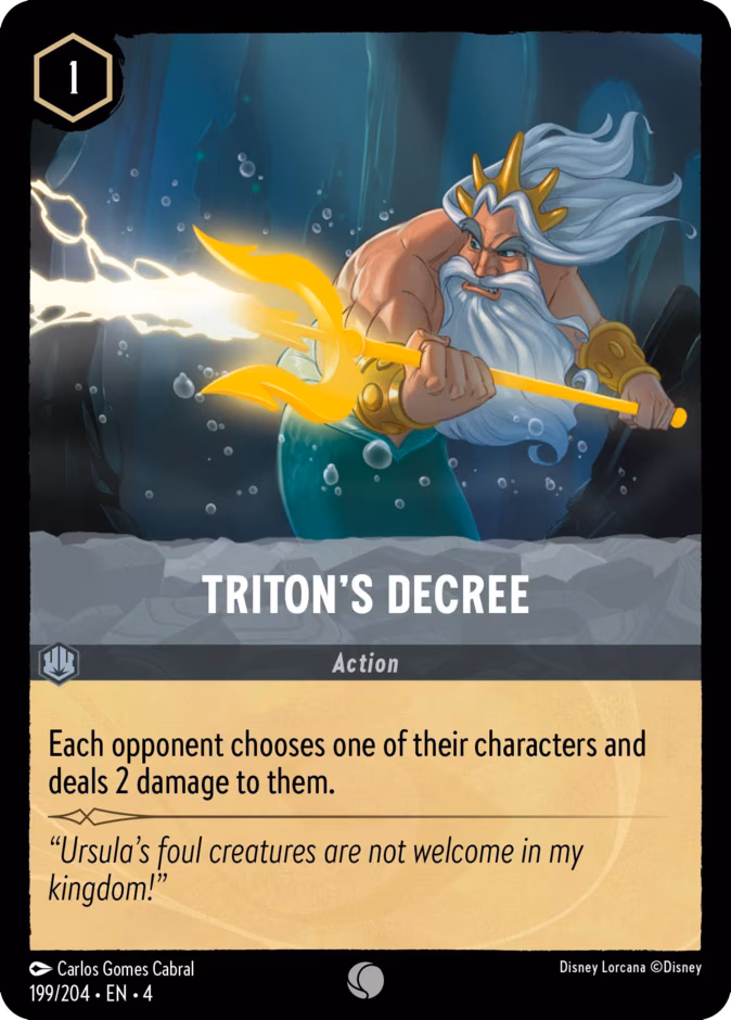 Triton's Decree Lorcana card (199/204, Ursula's Return)