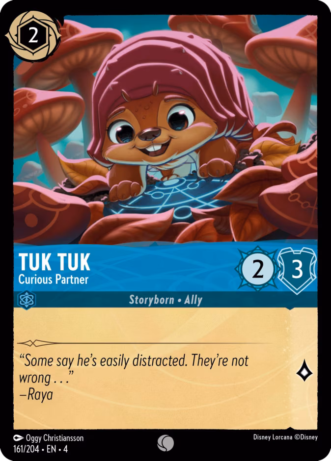 Tuk Tuk - Curious Partner Lorcana card (161/204, Ursula's Return)