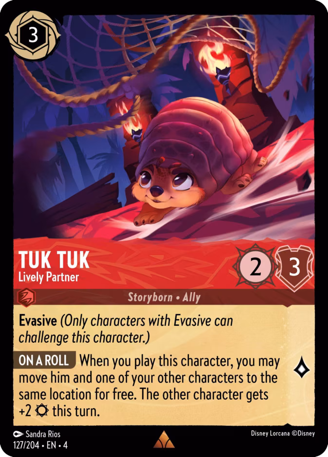 Tuk Tuk - Lively Partner Lorcana card (127/204, Ursula's Return)
