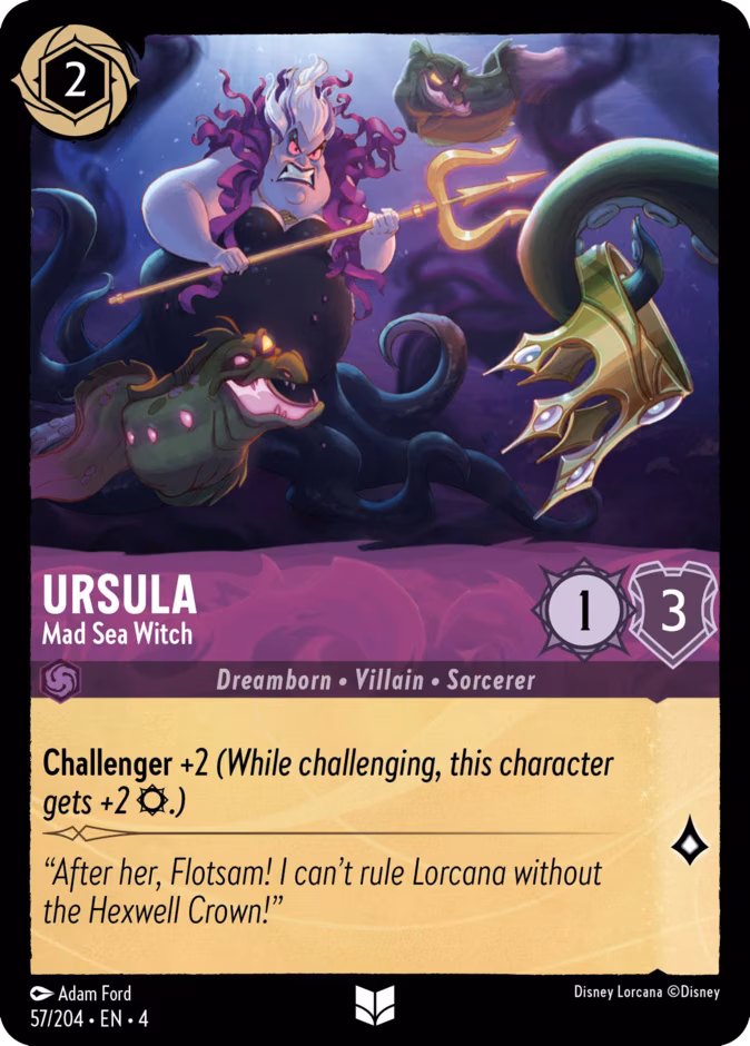 Ursula - Mad Sea Witch Lorcana card (57/204, Ursula's Return)