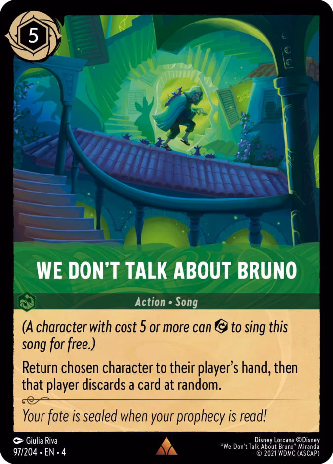 We Don’t Talk About Bruno Lorcana card (97/204, Ursula's Return)