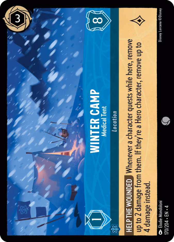 Winter Camp - Medical Tent Lorcana card (170/204, Ursula's Return)