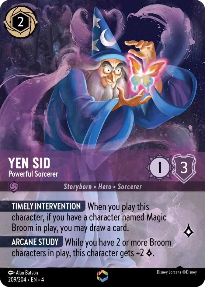 Yen Sid - Powerful Sorcerer Lorcana card (209/204, Ursula's Return)