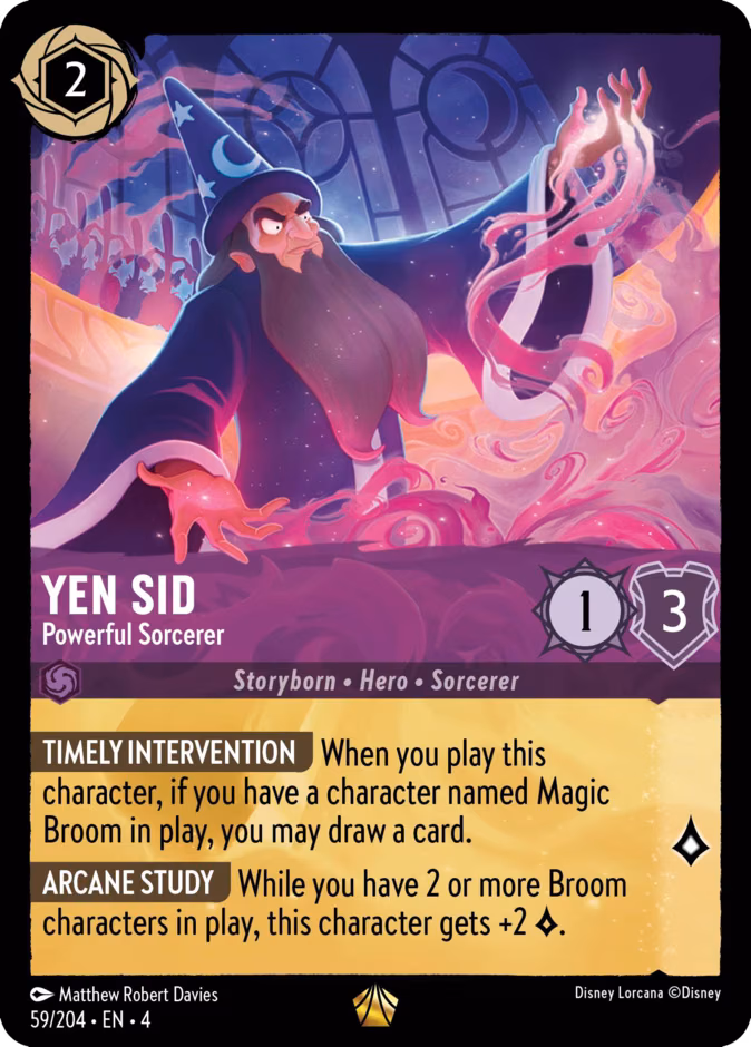 Yen Sid - Powerful Sorcerer Lorcana card (59/204, Ursula's Return)