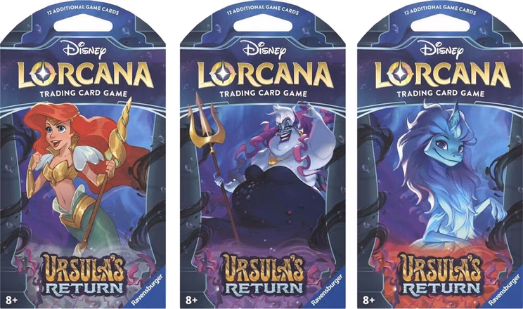 Disney Lorcana Ursula's Return Sleeved Booster Pack Art Bundle [Set of 3]