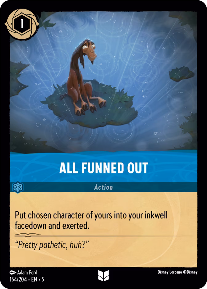 All Funned Out Lorcana card (164/204, Shimmering Skies)