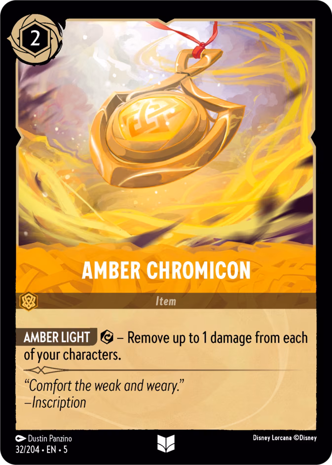 Amber Chromicon Lorcana card (32/204, Shimmering Skies)
