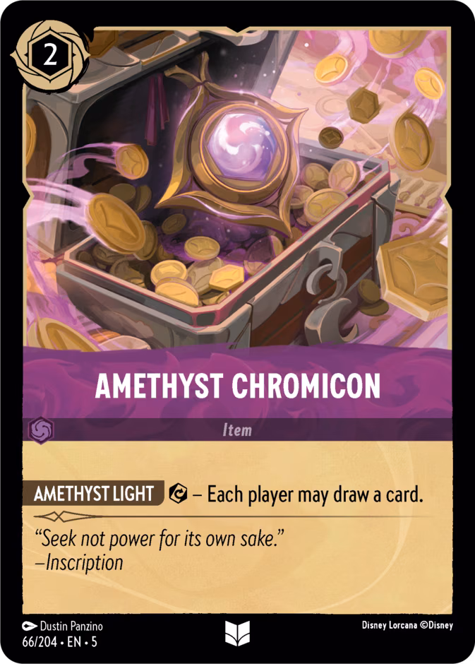 Amethyst Chromicon Lorcana card (66/204, Shimmering Skies)