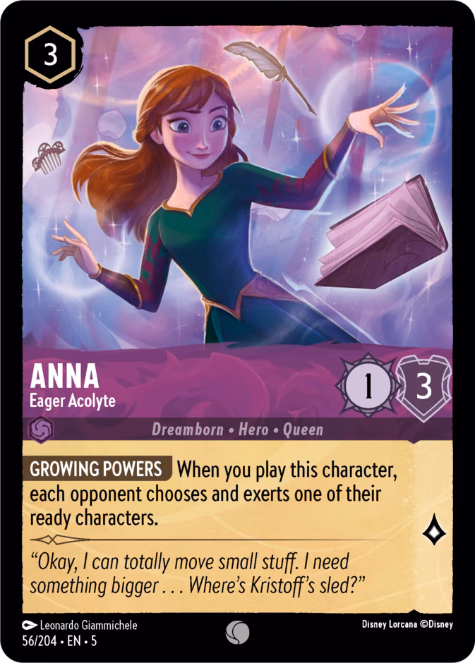 Anna - Eager Acolyte Lorcana card (56/204, Shimmering Skies)