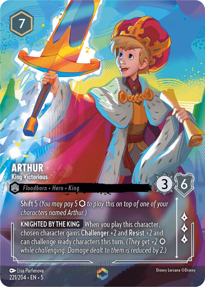 Arthur - King Victorious Lorcana card (221/204)