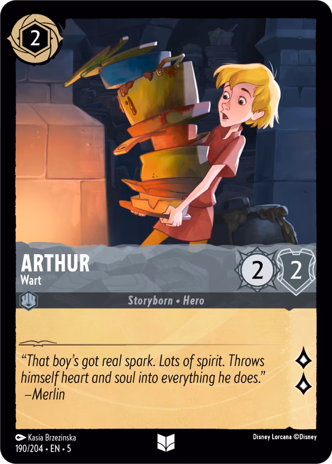 Arthur - Wart Lorcana card (190/204, Shimmering Skies)