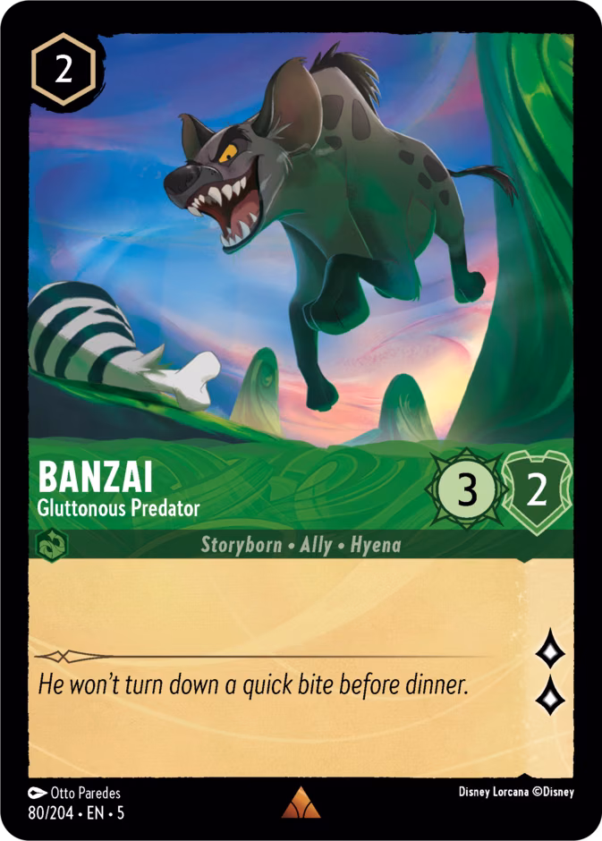 Banzai - Gluttonous Predator Lorcana card (80/204, Shimmering Skies)