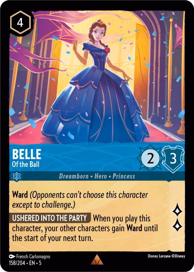 Belle - Of the Ball Lorcana card (158/204, Shimmering Skies)