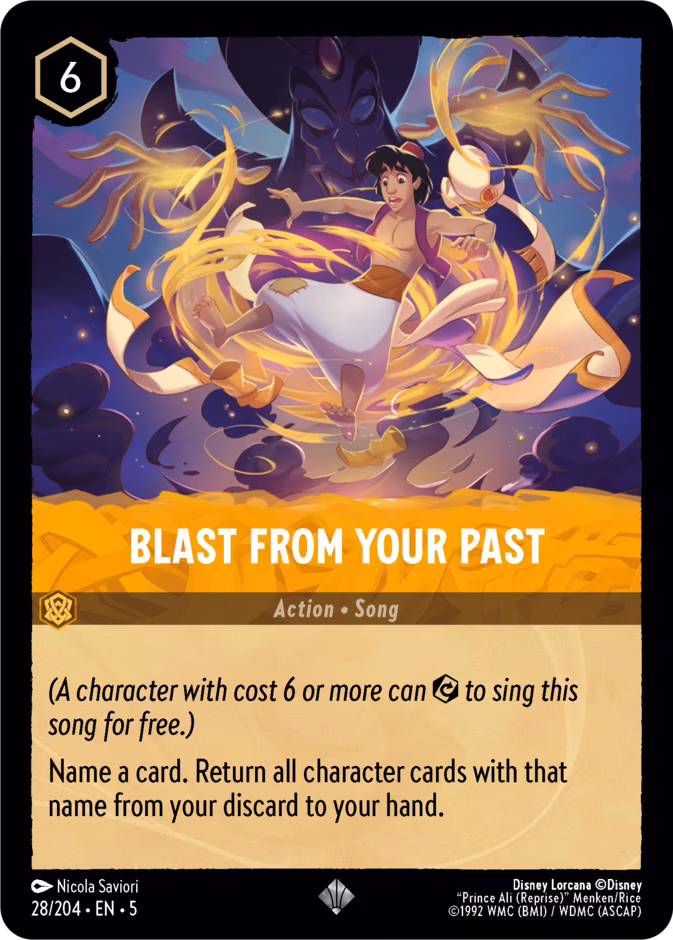 Blast from Your Past Lorcana card (28/204, Shimmering Skies)