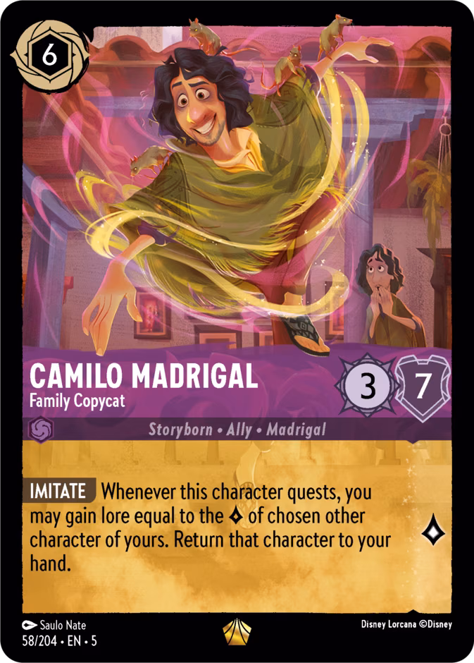Camilo Madrigal - Family Copycat Lorcana card (58/204, Shimmering Skies)